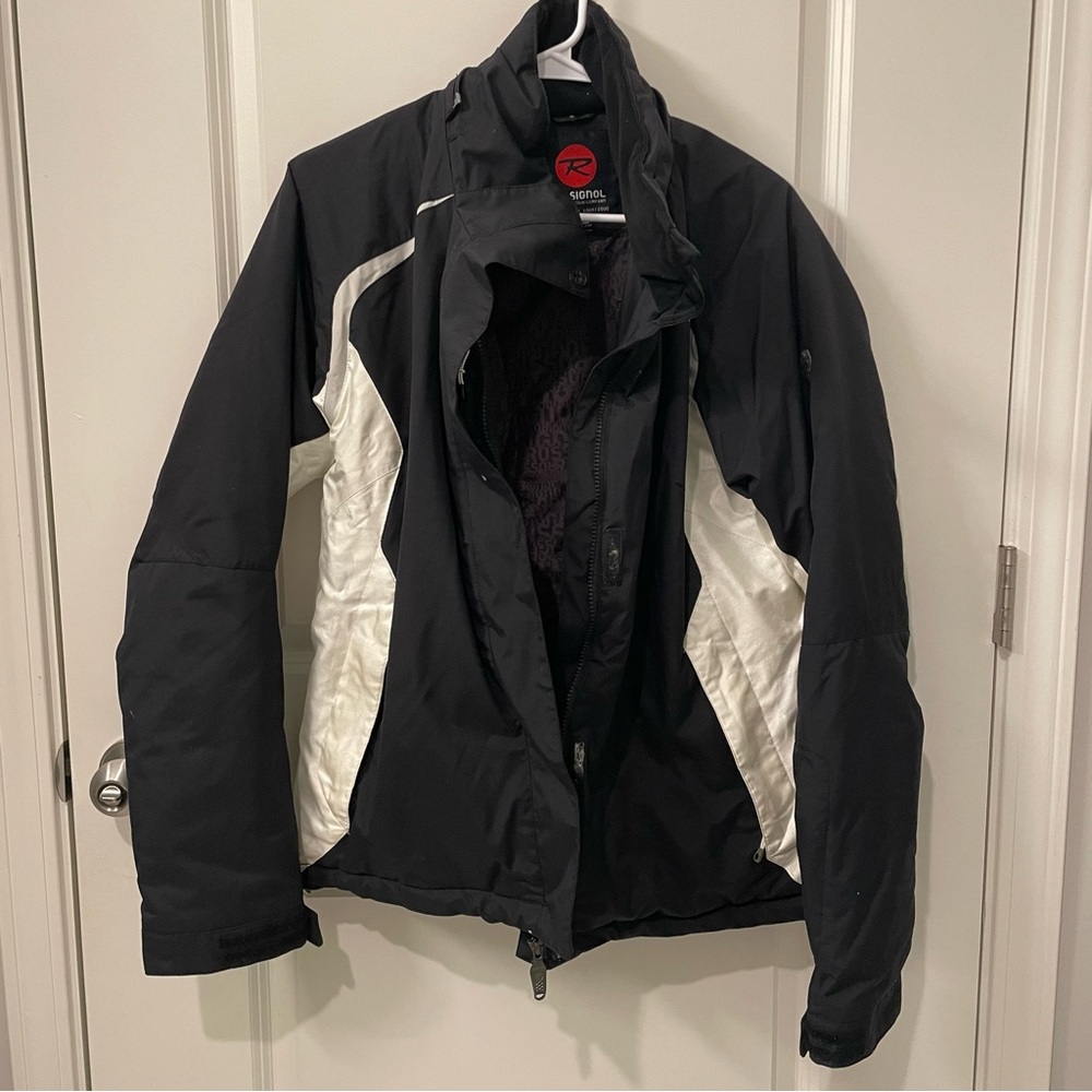 Rossignol black white xl pure mountain 5000 5000 sport ski Jacket with hood